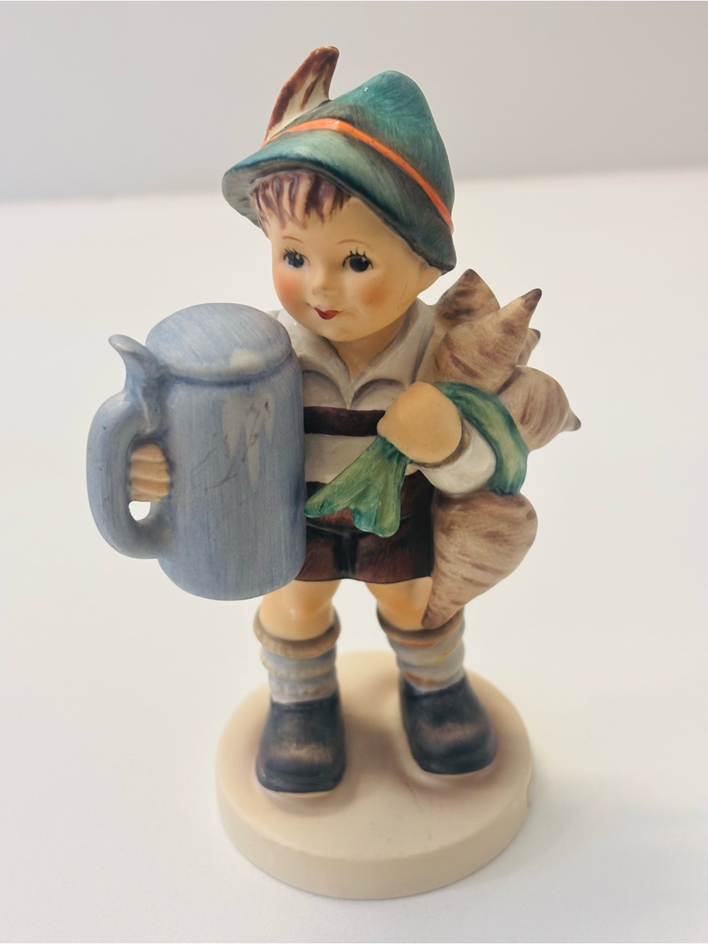 Vintage Porcelain Goebel Hummel Boy with Stein and Radishes #87 For Father